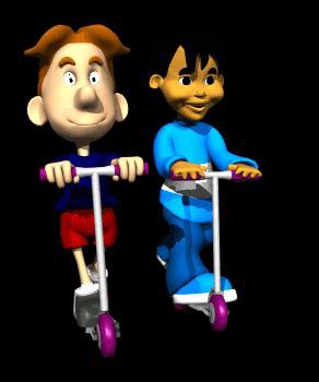 Passejada amb patinets.