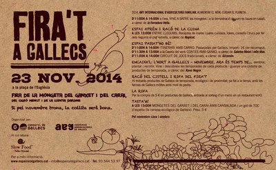 Fira't a Gallecs: Fira de la mongeta del ganxet i del carai, del cigró petit i la llentia pardina.