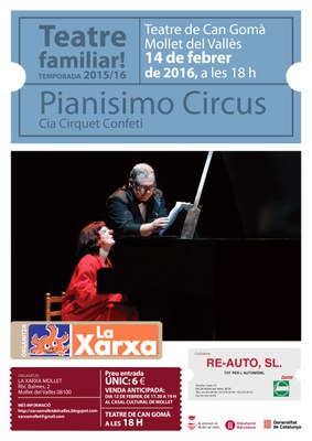 Teatre familiar: "Pianisimo Circurs" a càrrec de la Cia "Cirquet Confeti".