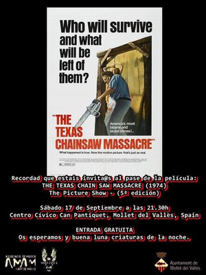 The Picture Show Cineforum: "The Texas Chainsaw Massacre" (1974).