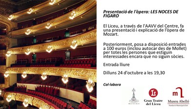 Presentació de l'òpera "Les noces de Fígaro".