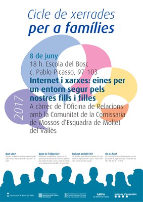Xerrada per a famílies: "Internet i xarxes:eines per un entorn segur pels nostres fills i filles".