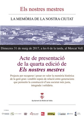 Presentació de la quarta edició de "Els nostres mestres". Tema "El carnaval de Mollet".