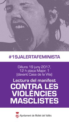 Lectura del manifest #19JALERTA FEMINISTA.