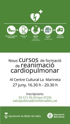 Taller de reanimació cardiopulmonar (RCP) i d'utilització del desfibril·lador (DEA).