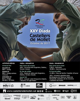 XXV Diada Castellers de Mollet: Foto de família i Casteller d'Honor.