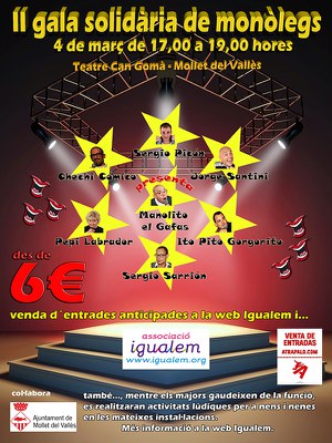 II Gala Solidària de Monòlegs.