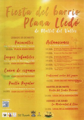 Festa del barri de Plana Lledó.