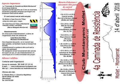 4a edició de la Caminada de Resistència Mollet-Montserrat.