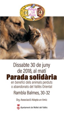 Parada solidària Adopta un amic.