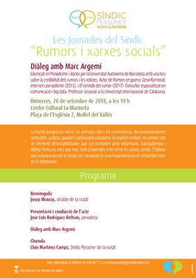 Jornada: Rumors i xarxes socials amb el professor Marc Argemí.
