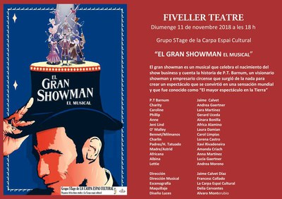 Teatre a la Fiveller: "El Gran Showman, el musical" .