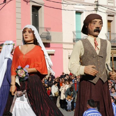 Festa Major de Sant Vicenç 2019: Plantada dels gegants participants a la XXV Trobada de Gegants.