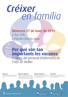 Crèixer en família: Xerrada "Per què són tan importants les vacunes".