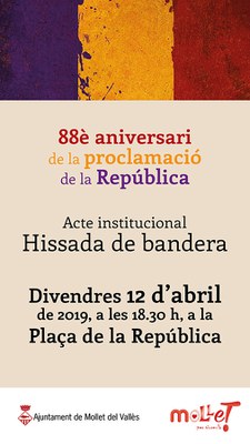 Hissada de la bandera de la República.