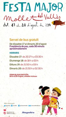 SERVEI DE BUS GRATUÏT DE FESTA MAJOR.