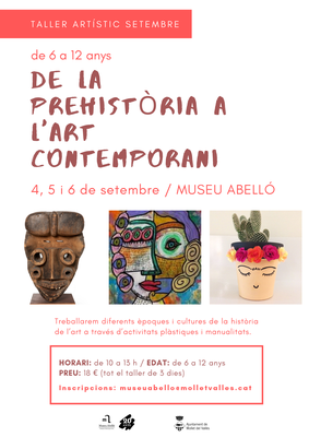 Taller artístic per a infants: "De la prehistòria a l'art contemporani".