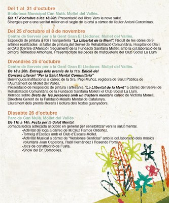 Dia Mundial de la Salut Mental: Presentació del llibre "Vers la nova salut".