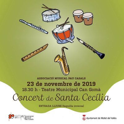 Concert de Santa Cecília de la Banda de l’Associació Musical Pau Casals.