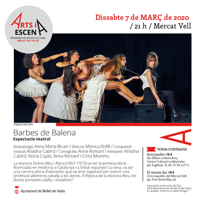 Teatre amb motiu del Dia Internacional de les Dones: "Barbes de balena" i pica pica.