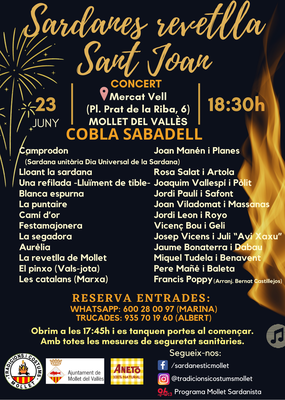 Concert de Sardanes. Revetlla de Sant Joan.
