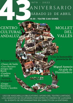 43º aniversari del Centro Cultural Andaluz de Mollet.