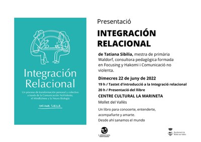 Presentació del Llibre: "Integración Relacional", de Tatiana Sibilia.