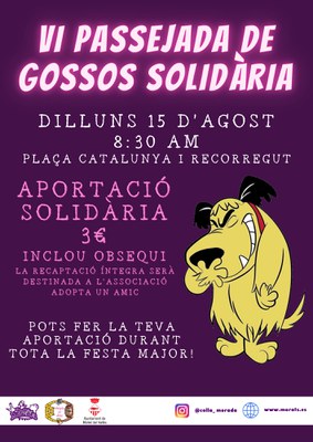 FESTA MAJOR 2022: Passejada de gossos solidària.