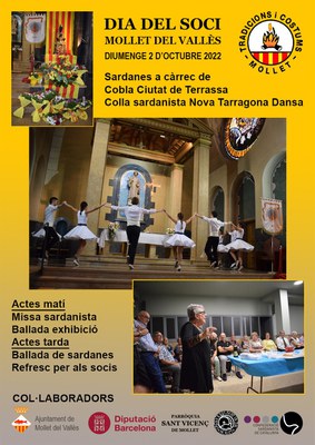 Dia del Soci de l'entitat Tradicions i Costums: Missa sardanista amb música de la Cobla Ciutat de Terrassa.