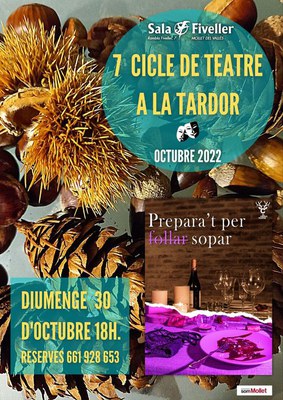 Cicle de Teatre a la Tardor: "Prepara't per... sopar" a càrrec d'El Ciervo Teatre.