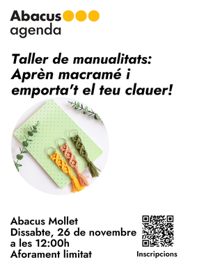 Taller: Aprèn macramé i emporta´t el teu clauer!.
