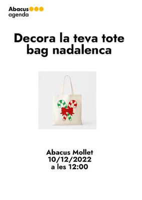 Decora la teva tote bag nadalenca.