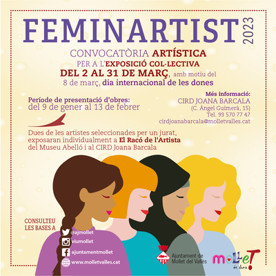 Convocatòria artística FEMINARTIST 2023.