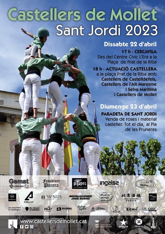 Cartell Castellers Diada Sant Jordi 2023
