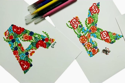 Lletres florals.