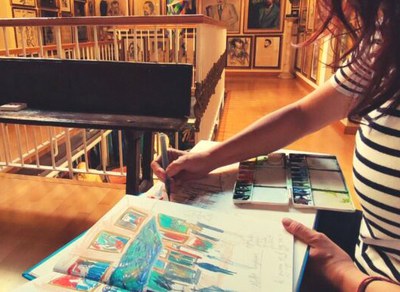 Trobada d’Urban sketchers a la Casa del Pintor.