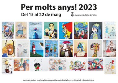 Visita guiada a l'exposició "Fem l'humor a Mollet!", a càrrec de les persones participants.
