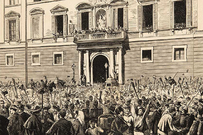 Proclamació de la I República (plaça de Sant Jaume).