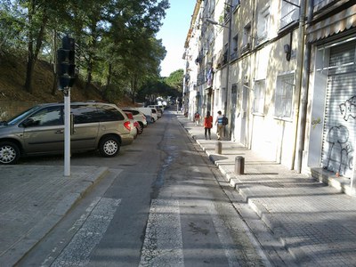 Obres de millora al carrer del Ferrocarril.