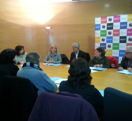 Els membres de la Taula en la reunió de valoració