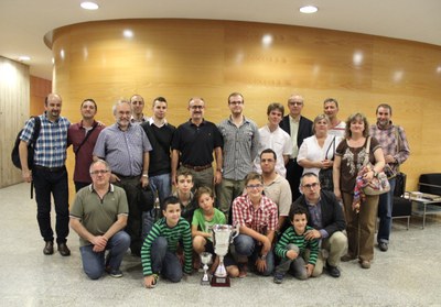 Recepció al Club d'Escacs Mollet, campió del Grup II de Primera Divisió.