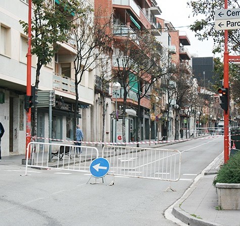 Imatge de l'av. Jaume I, tallada a l'alçada del c. Feliu Tura (FOTO: Mollet a Mà)