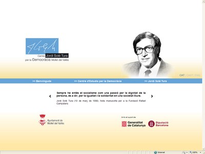 EL Centre d’Estudis per la Democràcia Jordi Solé Tura estrena pàgina web.