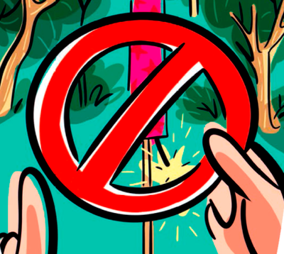 L’Ajuntament demana que els petards es llencin lluny de la vegetació per evitar incendis.