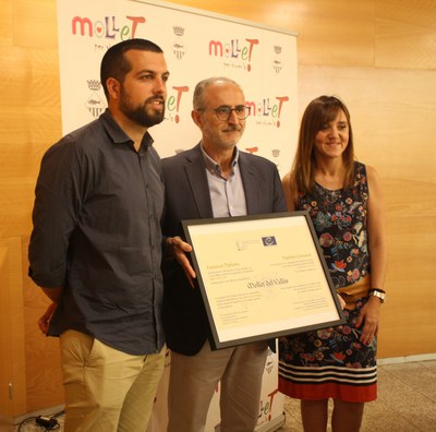 El Consell d’Europa premia Mollet per la seva acció internacional i la promoció dels valors europeus.