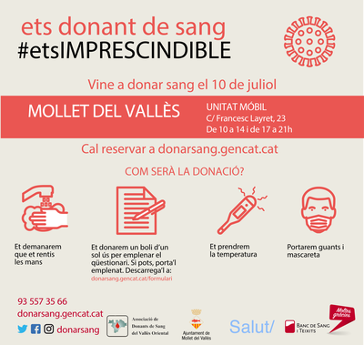 Mollet torna a mostrar la seva solidaritat amb una nova campanya especial de donació de sang .