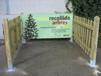 Servei de recollida d'arbres de Nadal.