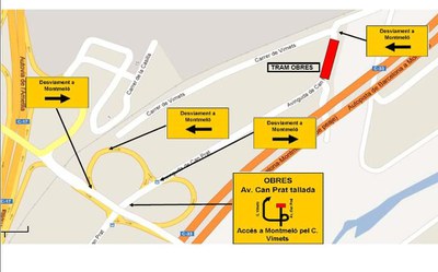 Tall de trànsit a l’avinguda Can Prat.