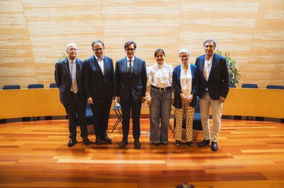 El president de la Generalitat, Salvador Illa, presenta el llibre memòries ampliades de Jordi Solé Tura ‘Una historia optimista’