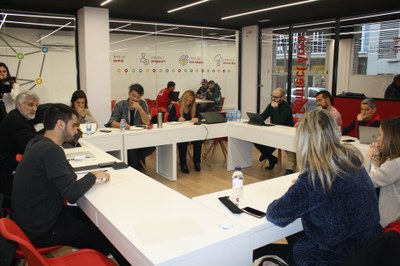Reunió de treball al Mollet Hub.